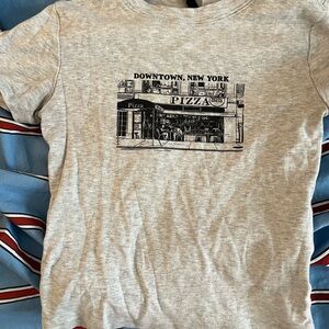 H & M Gray Downtown New York Graphic T-Shirt